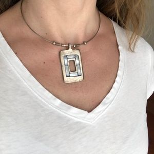 Sterling Silver Shell Inlay Slider